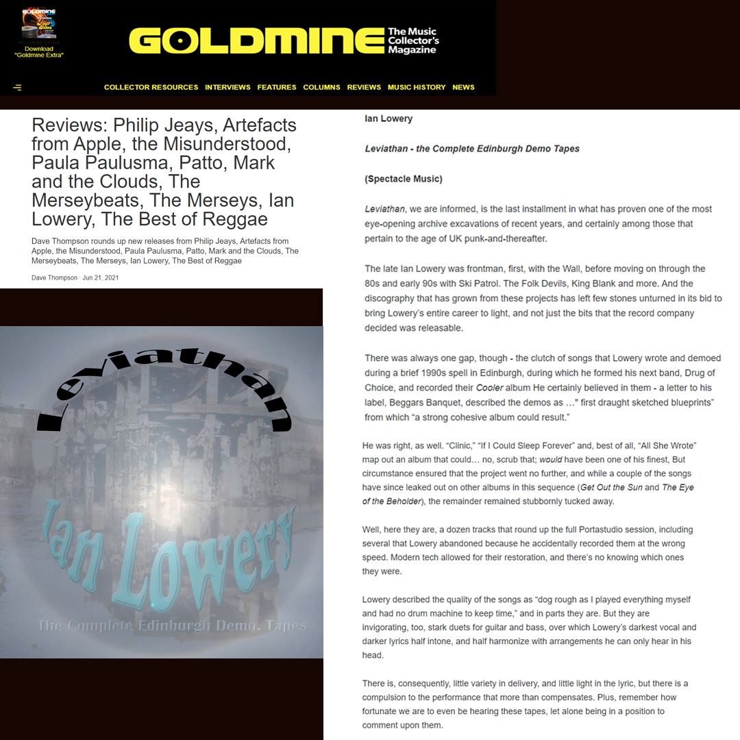 Goldmine Magazine, July,2021